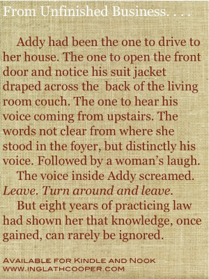 From Unfinished Business: Available for Kindle at: http://ow.ly/dh46d