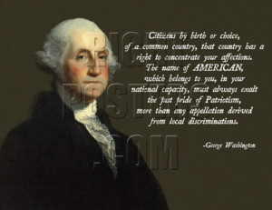 George Washington Assimilation Quote Poster
