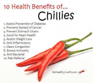 Health benefits of Chillies