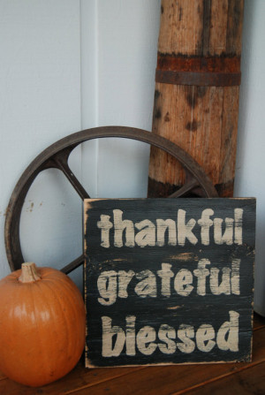 ... Wooden Sign with Quote – Fall Harvest Thanksgiving Decor – black