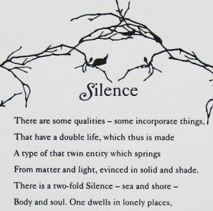 ... of SILENCE ART PRINT Nº7 'Silence – a sonnet' by Edgar Allan Poe