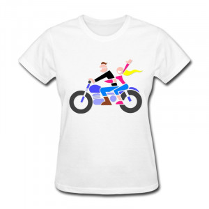 Customized Casual Girls TeeShirt Riding Motorcycle Vintage Quotes ...