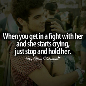 ... Get In a Fight With Her And She Starts Crying, Just Stop And Hold Her