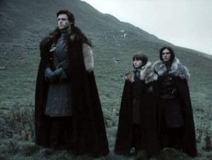 Jon Snow Jon Snow with Bran and Robb Stark