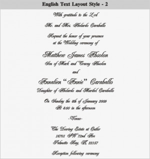 Indian Hindu Wedding Invitation Quotes In English English text layout ...