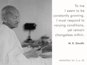 Mahatma Gandhi Quote on Changeless