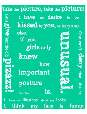 Quote Collage from Funny Face AudreyKnowsBest Esty #AudreyHepburn