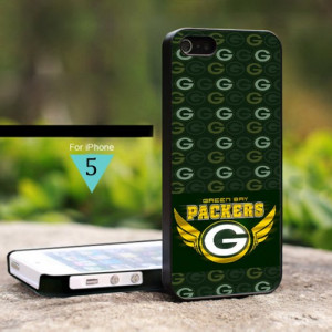 Green Bay Packers NFL Logo Life Quotes - For iPhone 5 Black Case Cover