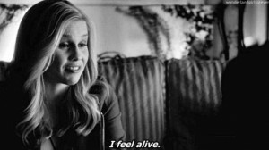 ... the vampire diaries #tvd #rebekah gif #I feel alive #rebekah quote