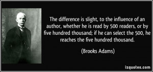 The difference is slight, to the influence of an author, whether he is ...