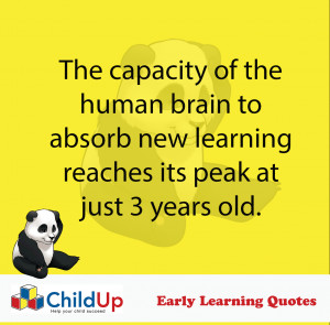ChildUp Early Learning Quote #147: The Capacity of the Human Brain
