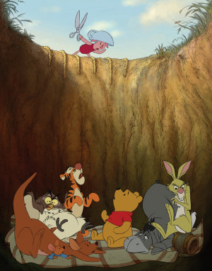 Winnie the Pooh Left to right: Kanga, Roo, Owl, Tigger, Piglet (top ...