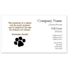 Gandhi Animal Quote Business Cards for