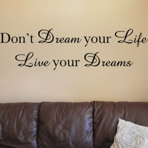 wall stickers quotes – wall decals live your dreams wall quotes wall ...