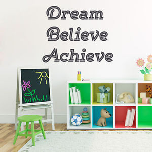 Dream-Believe-Achieve-Goal-Good-Luck-Letter-Word-Vinyl-Decal-Wall ...