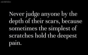 Never judge..