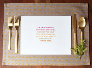 ... quote on top that guests can take home after dinner. (via Oh Joy