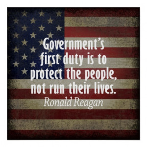 Ronald Reagan Quote on Duty of Government Posters