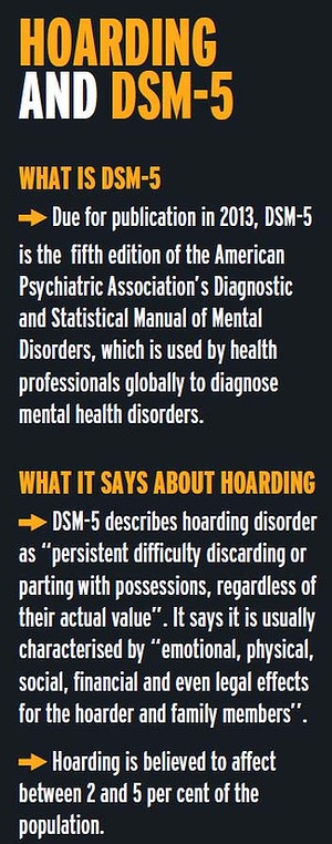 Hoarding experts say the separate diagnosis in the latest editon - DSM ...