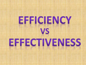 efficiency vs effectiveness