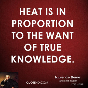 Heat is in proportion to the want of true knowledge.