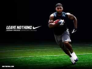 NFL Nike Football Motivational Leave Nothing Ladainian Tomlinson ...