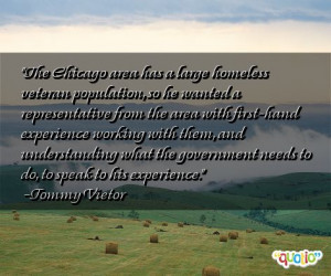 The Chicago area has a large homeless