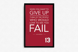 Alex Morgan #13 Team USA Inspirational Give Up Quote Poster Print ...