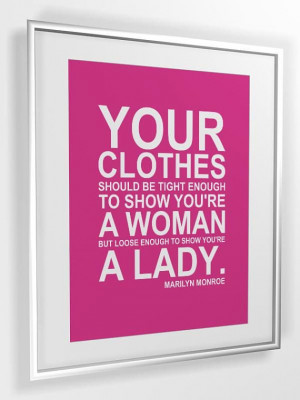 Quote print Your Clothes... by Marilyn Monroe... A4 or A3 PRINTABLE