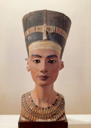 Queen Nefertiti Fragment Limestone Relief Showing