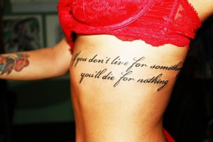 Side quote tattoos for girls7938