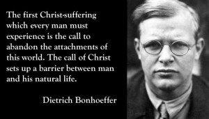 Bonhoeffer quote on suffering.