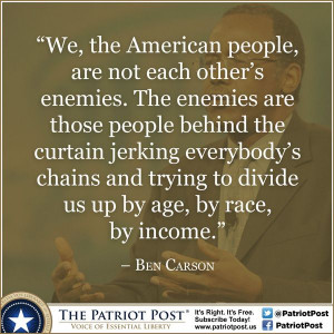Ben Carson on Enemies — The Patriot Post