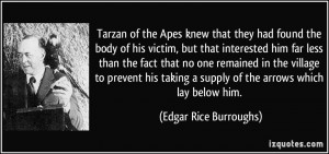 Tarzan of the Apes knew that they had found the body of his victim ...
