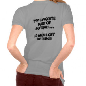 Softball logo t-shirt with quote on back