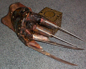 Freddy Glove From Nightmare On Elm Street 4 And Hellraiser Puzzle Box ...