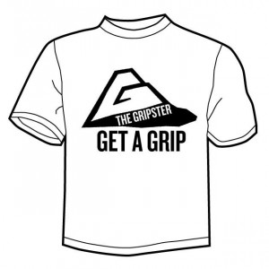 Get a Grip T-Shirt in White - Front