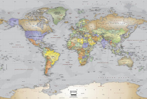 WORLD POLITICAL MAP WALLPAPER HD