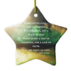 GRIEF never ends Double-Sided Star Ceramic Christmas Ornament