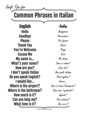 common english to italian phrases tourists visiting italy can learn ...