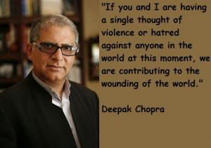 If you and I are having a single thought of violence or hatred against ...