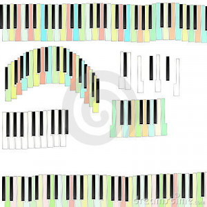 Color Funny Piano Keys...