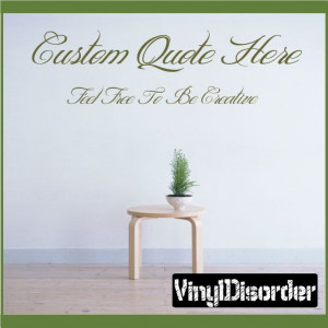 Custom Wall Vinyl Decal Sticker Create Your Own Quotes $2.50 for up to ...