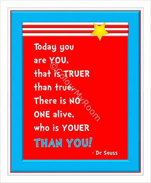 DR SEUSS Inspired quotes DIY Printable Baby Nursery Childrens Wall Art ...