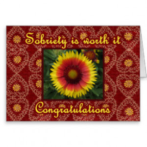CONGRATULATIONS Sober Recovery AA Anniversary Card Card