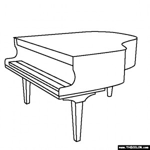 grand piano coloring page