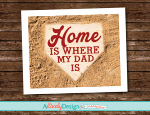 Father's Day Gift / Father's Day Quote Poster / Baseball Father's Day ...