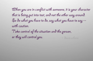 Conflict quote, Character quote by Dessie Urbano