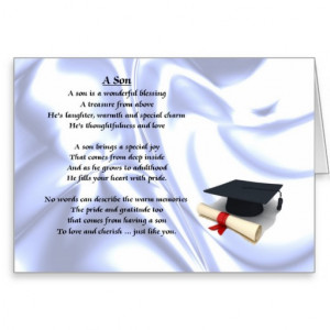 Graduation Son Poem Card