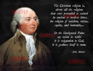 John Adams Christian Quote Poster